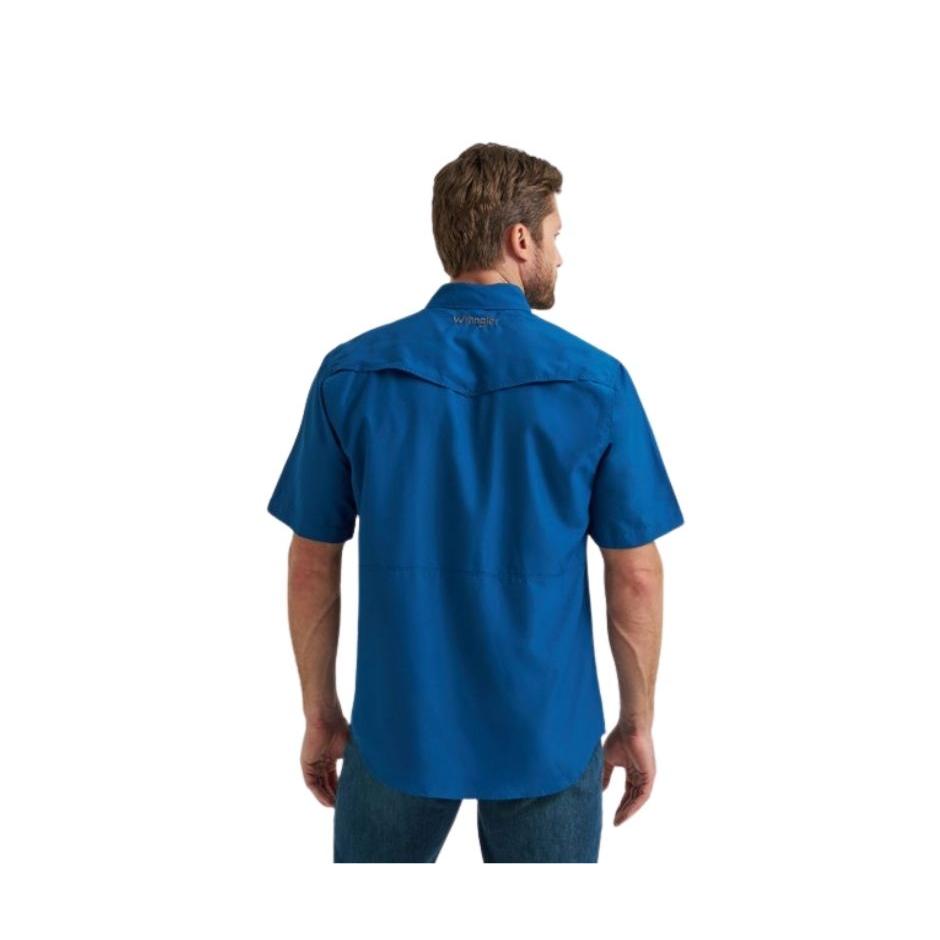 Wrangler Men's Performance Short Sleeve Shirt - Blue