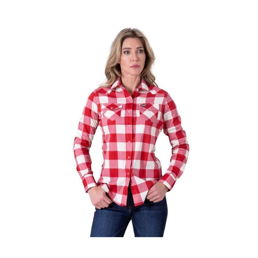 Kimes Women's Malcom Buffalo Plaid Top - Red
