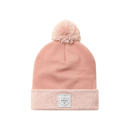 Ariat Women's Pom Watch Cap- Burlwood/Natural