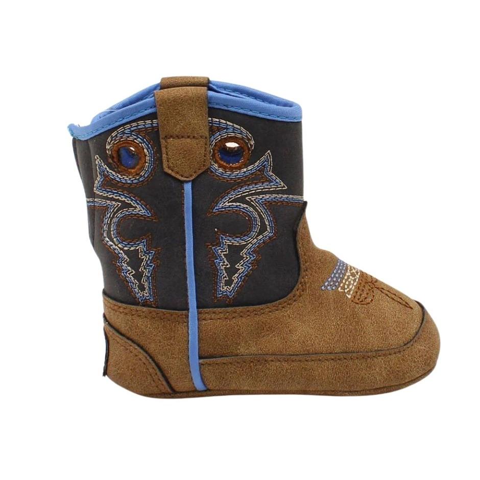 Double Barrel Baby Bucker Ben Boots - Brown/Navy