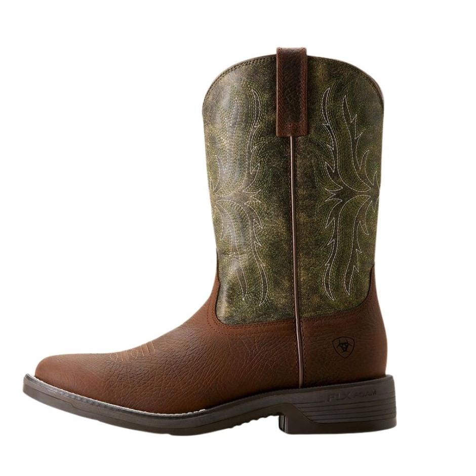 Ariat Men's Ridgeback Round Toe Cowboy Boots - Toffee Brown