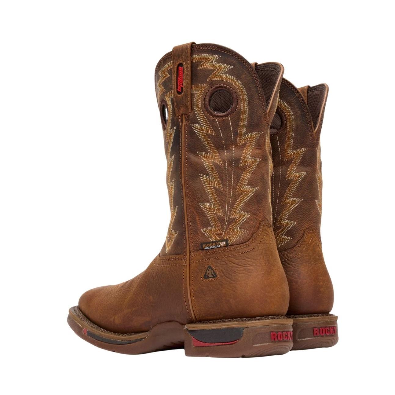 Rocky Men's Long Range 11" Waterproof Western Boot - Distressed Brown