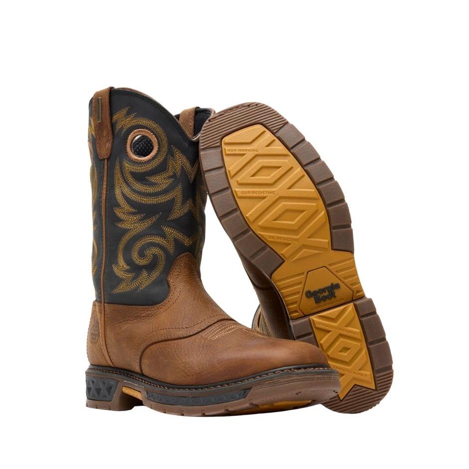 Georgia Men's 11" Carbo-Tec LT Waterproof Pull-On Work Boot