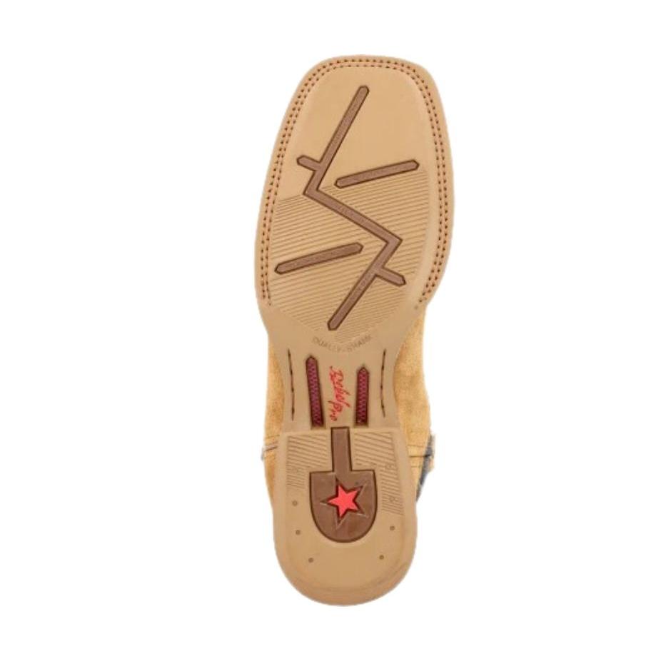 Durango Men's PRCA Collection Roughout Western Boots - Chestnut/Black Eclipse