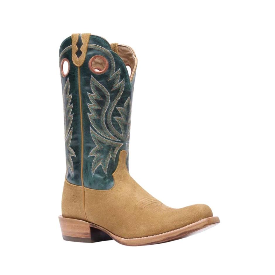 Durango Men's PRCA Collection Roughout Western Boots - Goldenrod/Deep Teal