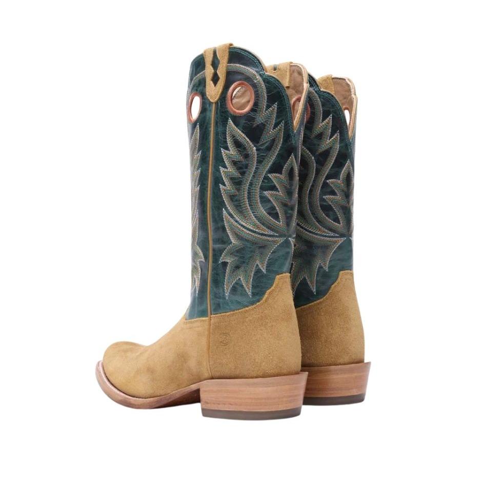 Durango Men's PRCA Collection Roughout Western Boots - Goldenrod/Deep Teal
