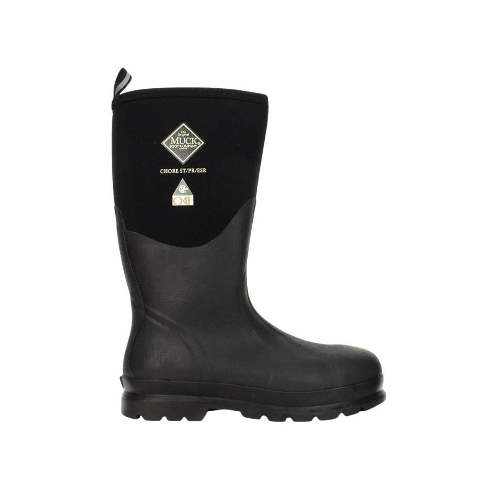 Muck Boots Tall Chore Steel Toe Fleece CSA - Black