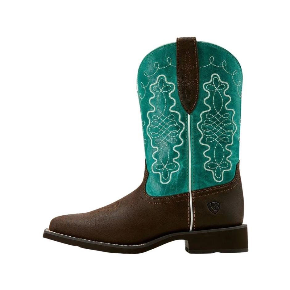 Ariat Women's Wide Square Toe Western Boot- Worn Hickory