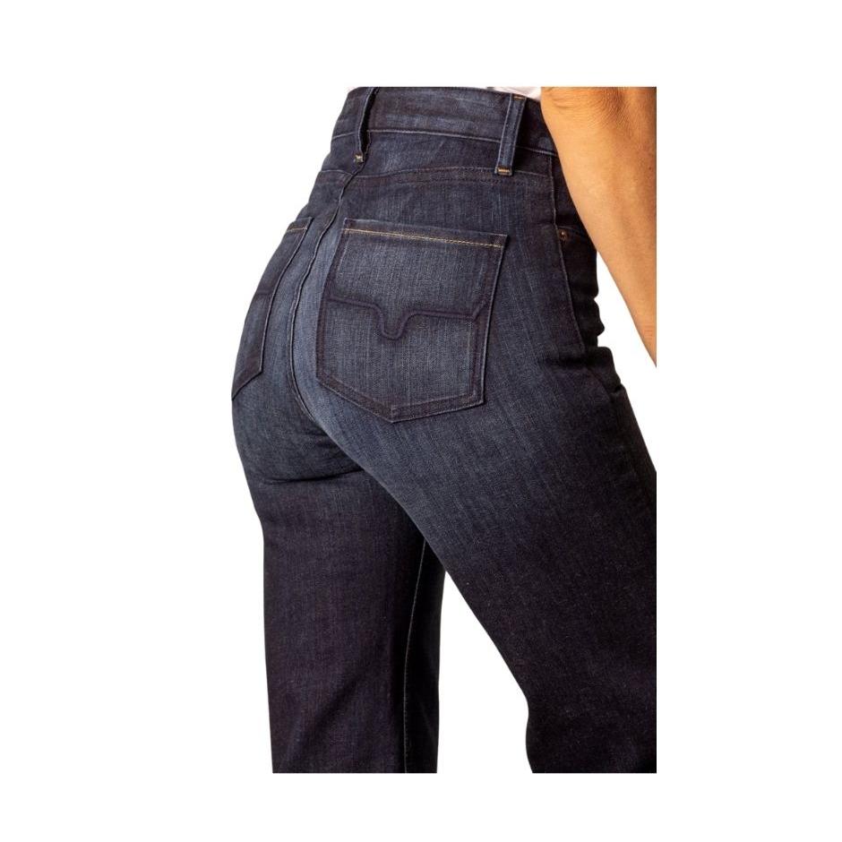 Kimes Women's Olivia High Rise Wide Leg Jeans - DARK WASH