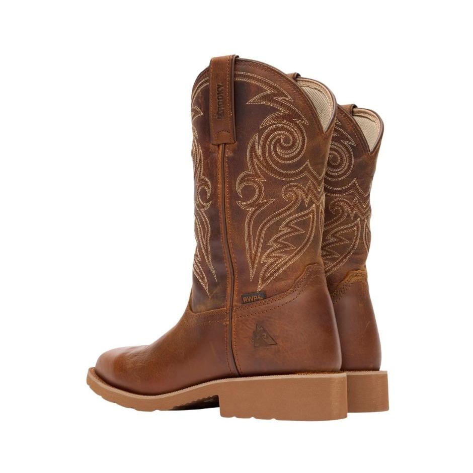 Rocky Monocrepe 12" Waterproof Western Boot-Bronze Brown