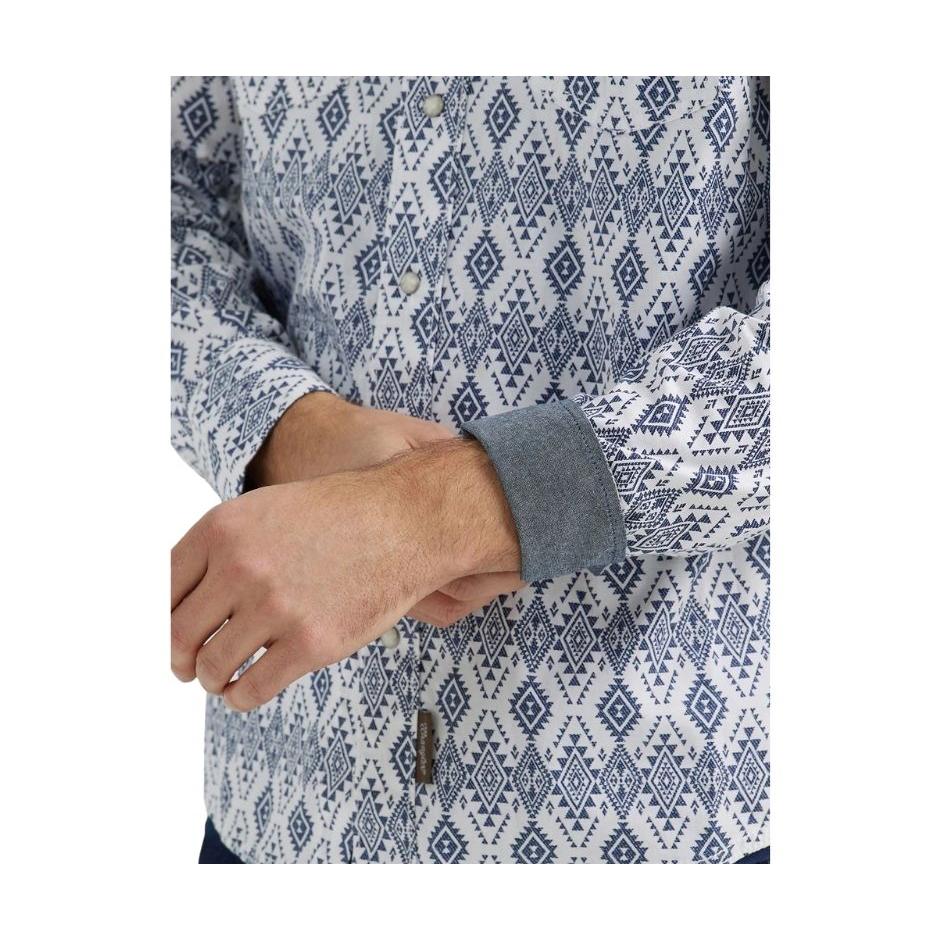 Wrangler Men's Retro Modern Fit Snap Long Sleeve Shirt