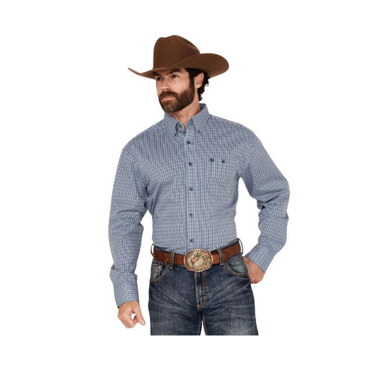 Wrangler  Men's Classics Relaxed Long Sleeve Shirt - Blue