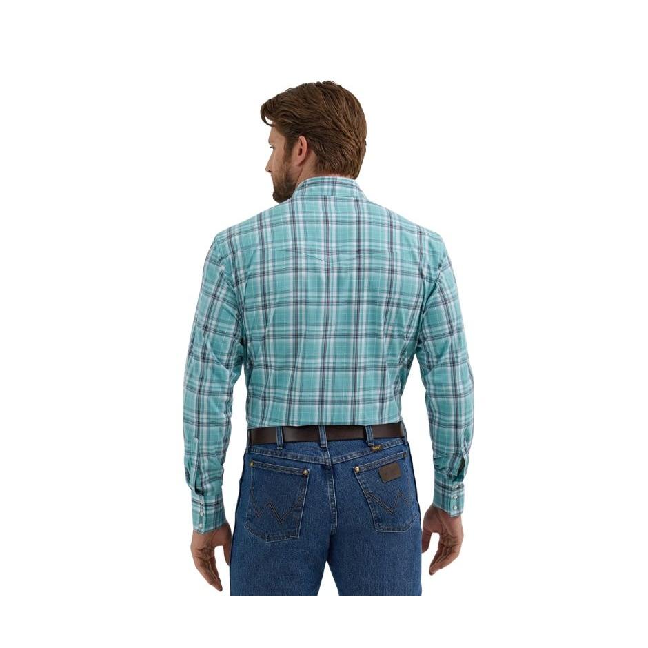 Wrangler Men's Long Sleeve Wrinkle Resist Shirt - Mint
