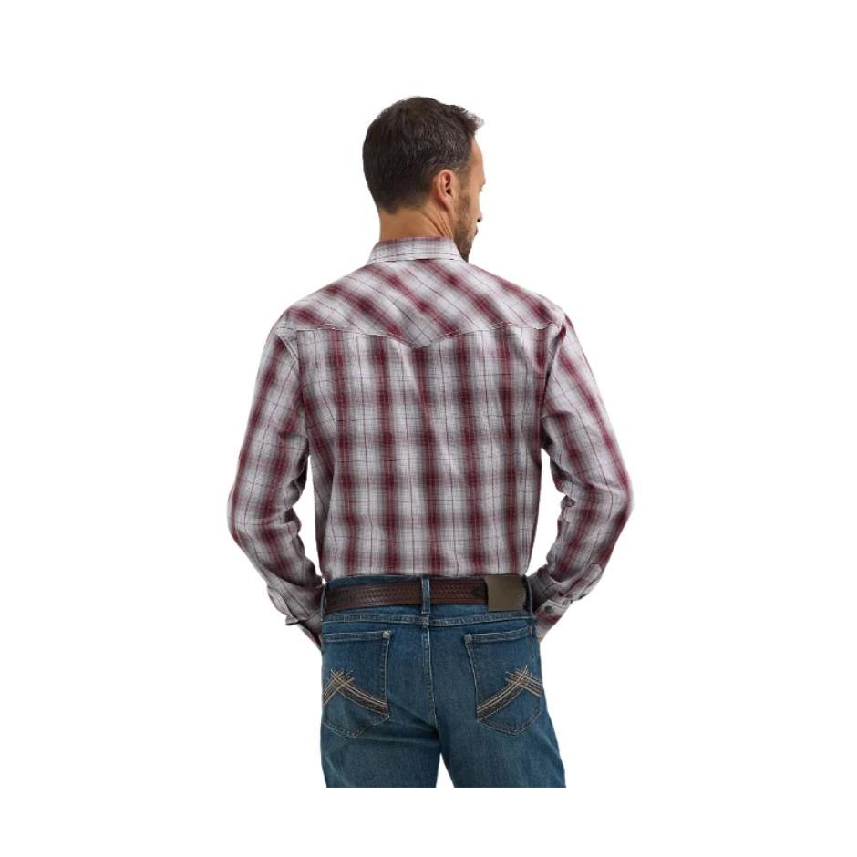 Wrangler Men's HO24 20X Long Sleeve Snap Shirt - Wine