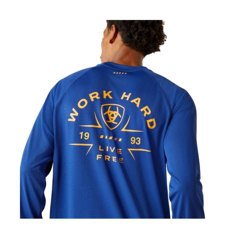 Ariat Men's Rebar Heat Fighter Work Hard Long Sleeve Tee Shirt - Assorted Colours