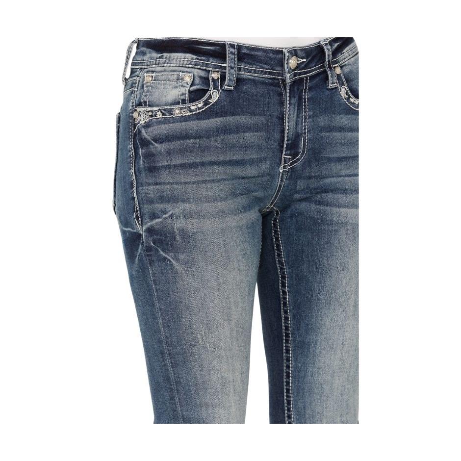 Grace in LA Women's Jeans -  Paisley Trim
