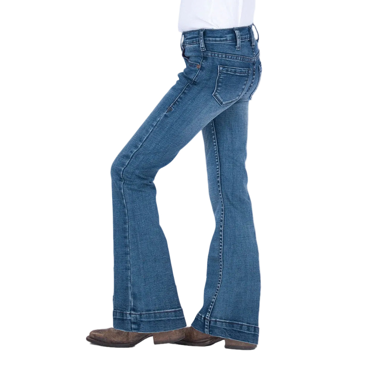 Cowgirl Tuff Girl's Trouser Jeans - Medium Wash