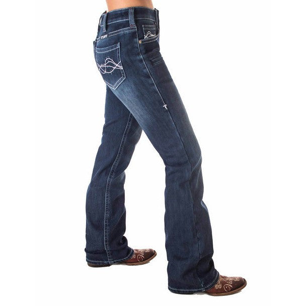 Cowgirl Tuff Women's Double Down Flannel Jeans - Dark Wash