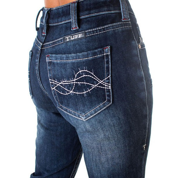 Cowgirl Tuff Women's Double Down Flannel Jeans - Dark Wash