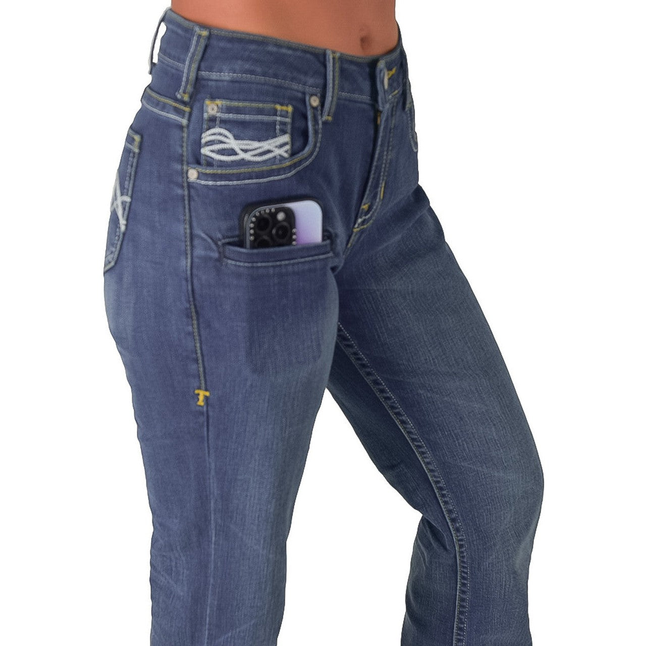 Cowgirl Tuff Women's Don't Fence Me In Jeans - Medium Wash