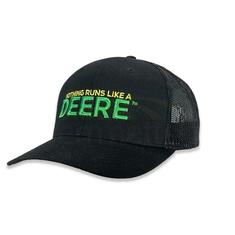 John Deere Nothing Runs Like a Deere Cap - Black