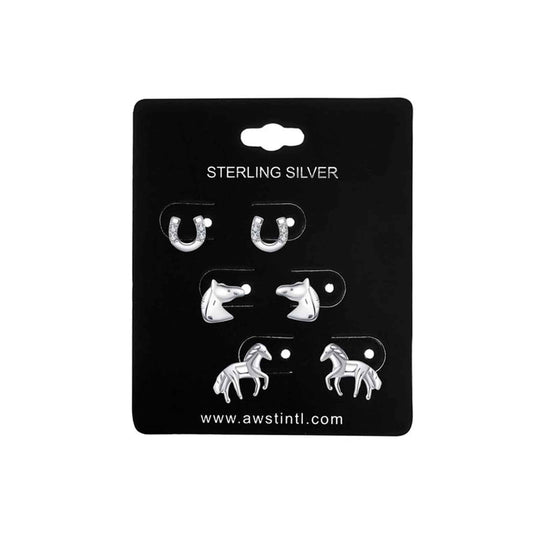 AWST Assorted Earrings Sterling Silver Set of 3