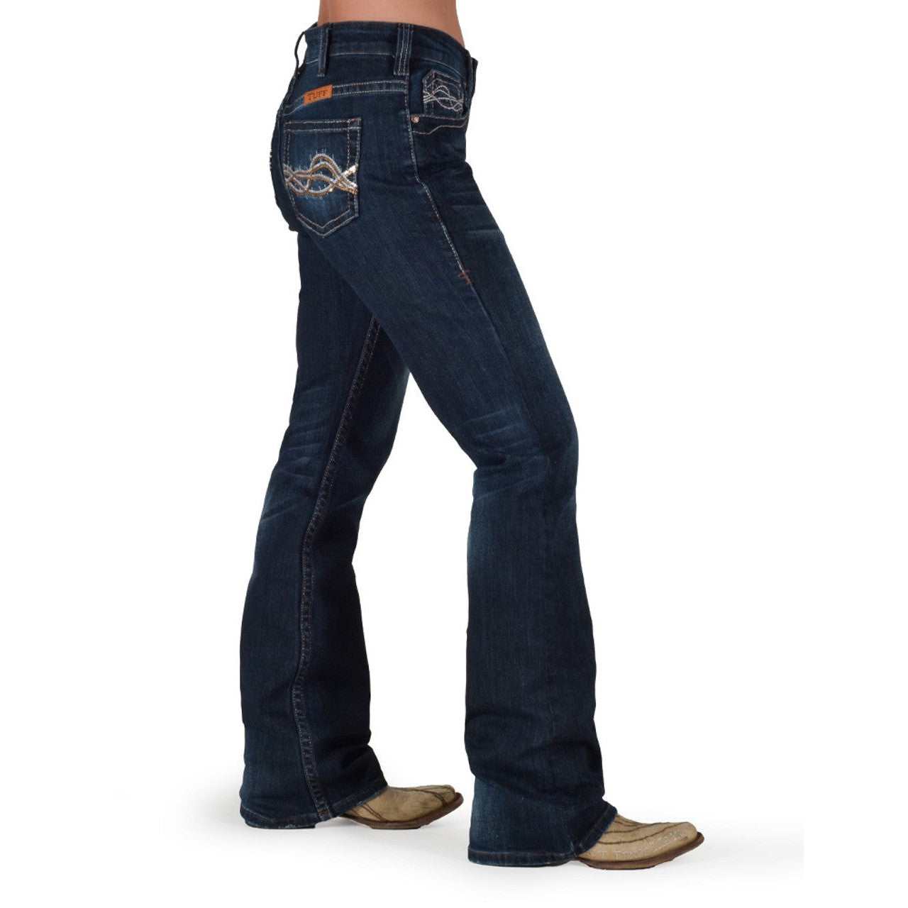 Cowgirl Tuff Women's Laredo Bootcut Jean - Dark Wash