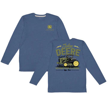 John Deere Men's Vintage Tractor Long Sleeve T-Shirt - Indigo