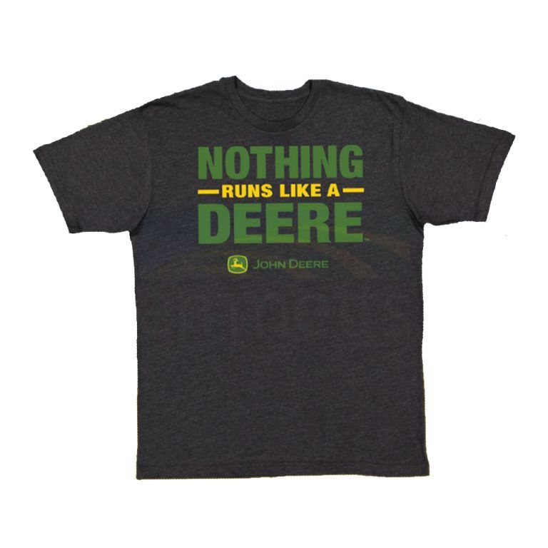 John Deere Nothing Runs Like a Deere Tee Shirt - Black