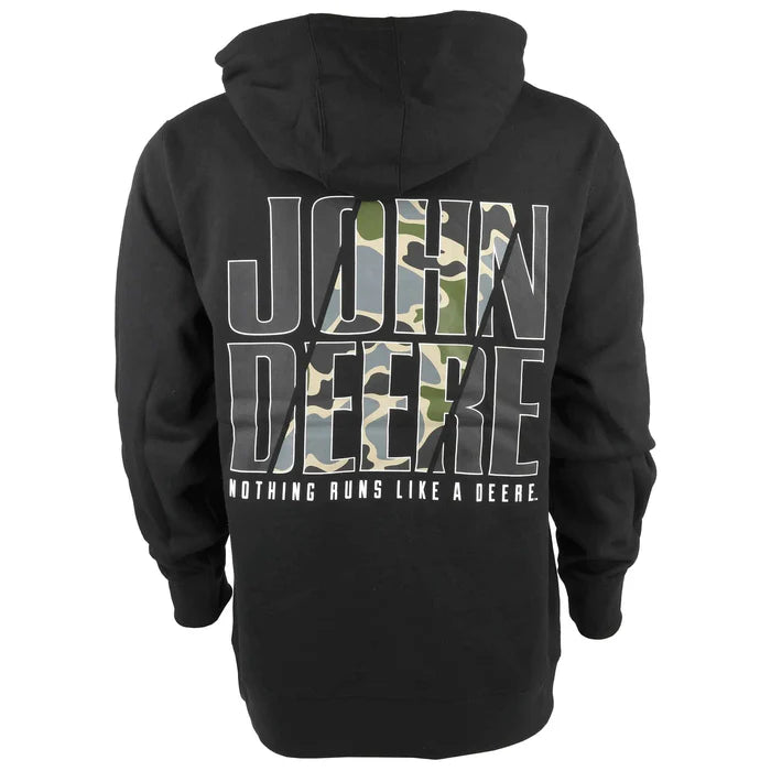 John Deere Men's Nothing Runs Like a Deere Hooded Sweatshirt - Black