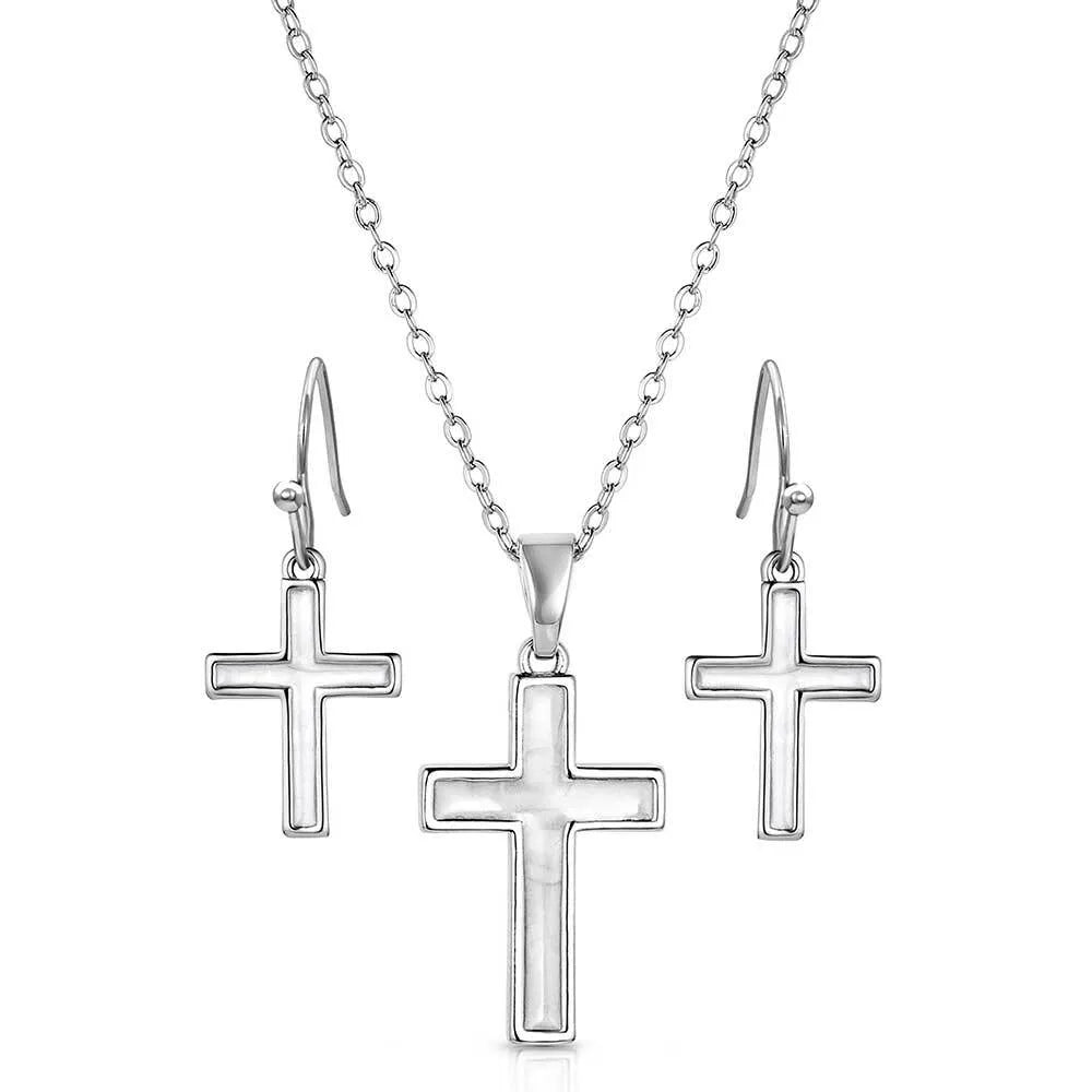 **Montana Silversmiths Unwavering Devotion Cross Jewelry Set