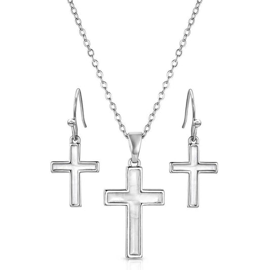 **Montana Silversmiths Unwavering Devotion Cross Jewelry Set