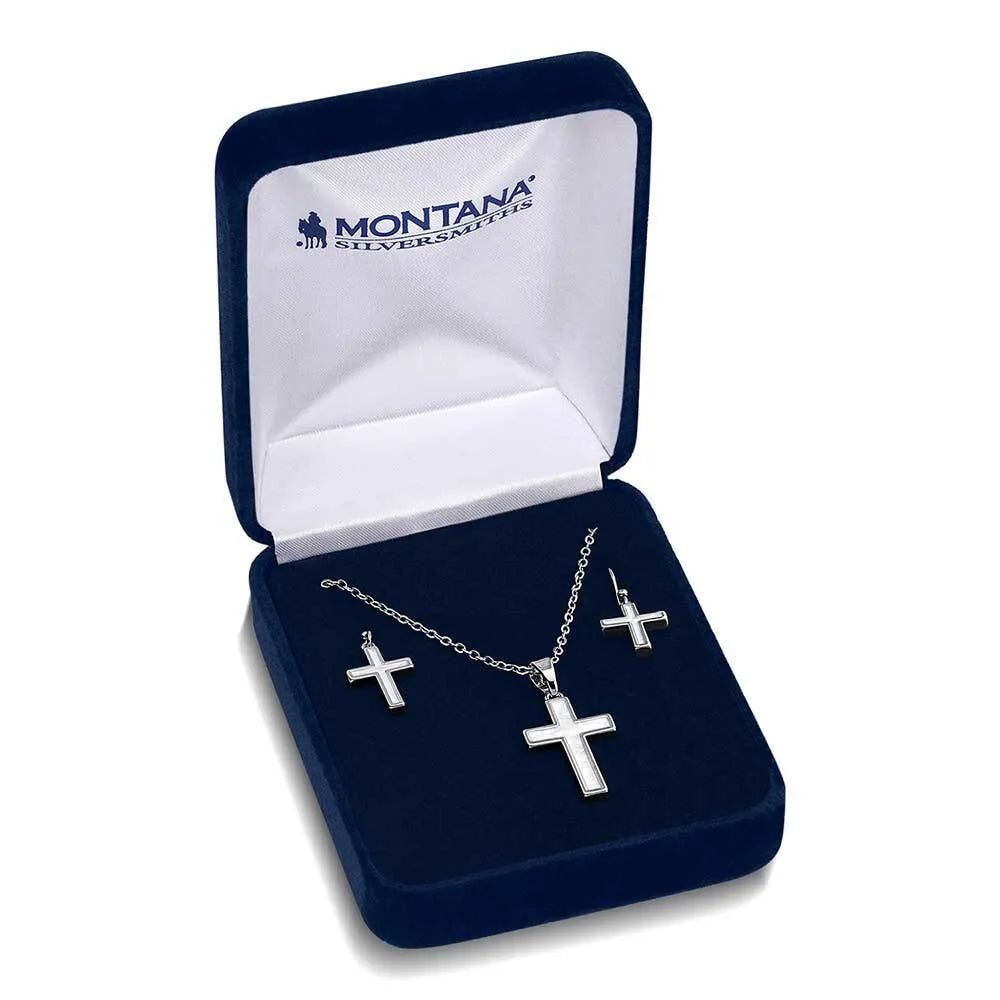 **Montana Silversmiths Unwavering Devotion Cross Jewelry Set