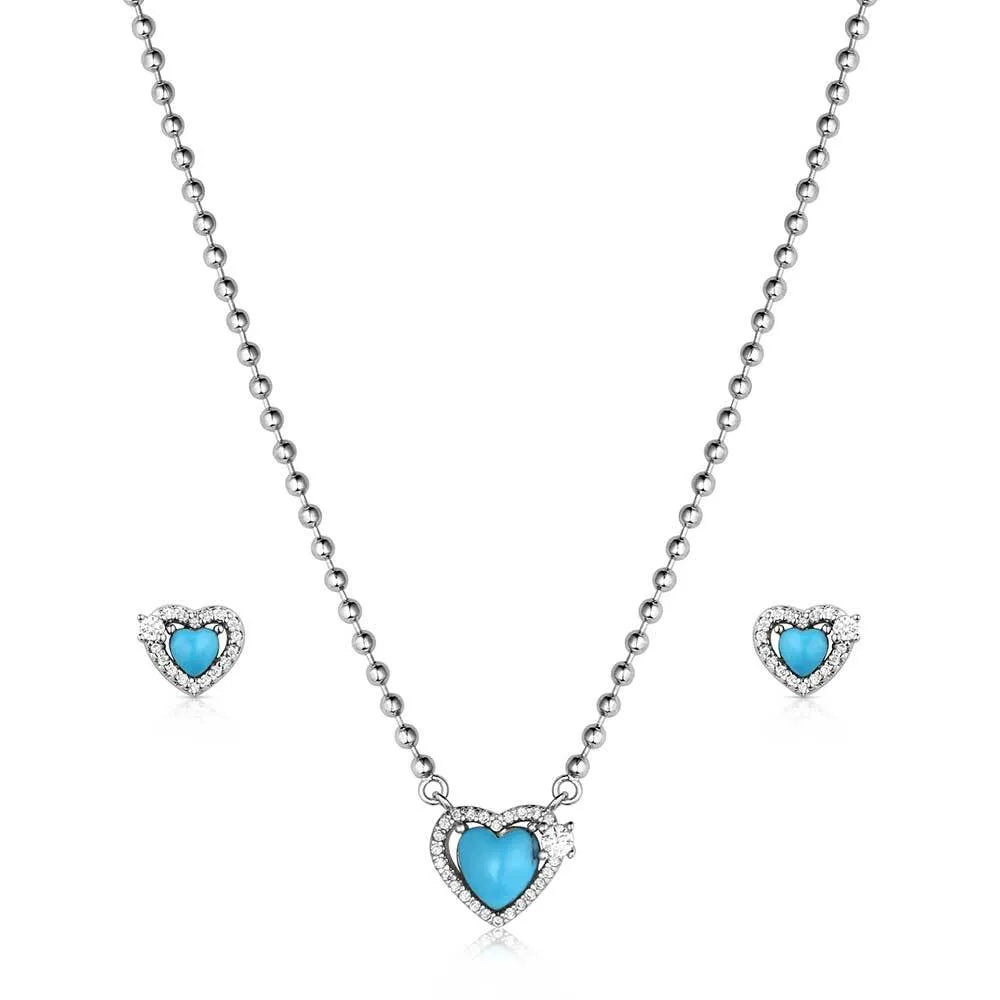 Montana Silversmith Heart of Turquoise Jewelry Set