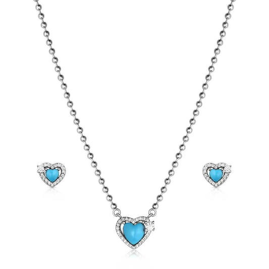 Montana Silversmith Heart of Turquoise Jewelry Set