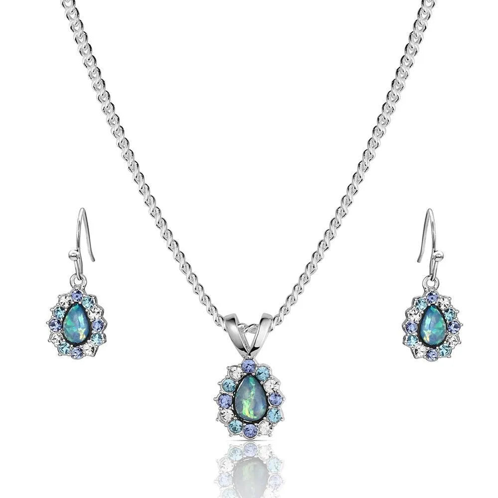 Montana Silversmiths Northern Glow Opal Jewelry Set