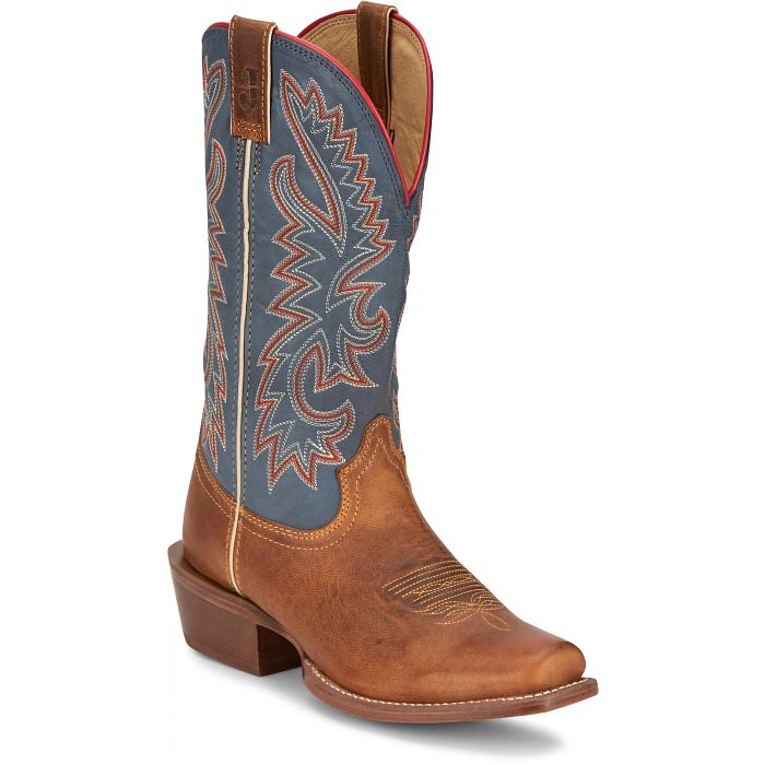 Justin Men's 13" Showoff  Western Boot - Oily Tan