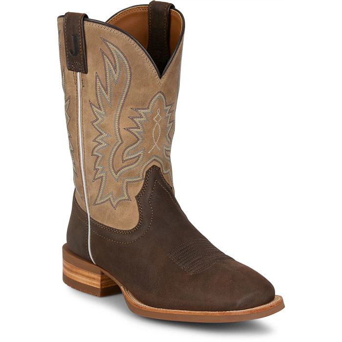 Justin Men's 11" Rustle Western Boot - Grizzly