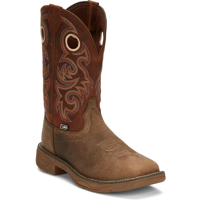 Justin Men's 11" Rush Western Work Boot - Peanut Tan