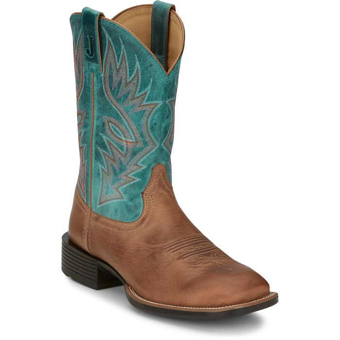 Justin Men's 11" Zeke Western Boot - Peanut