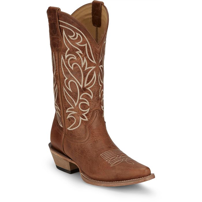 Justin Women's Josephine 12" Western Boot- Dusky Brown