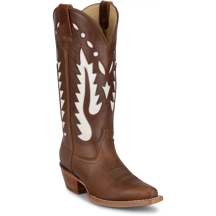 Justin Women's Faye 13" Western Boot- Chocolate