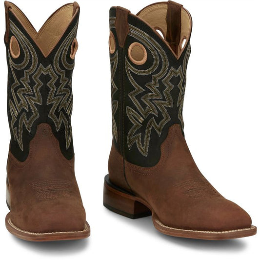 Justin Men's 11" Big News Western Boot - Walnut