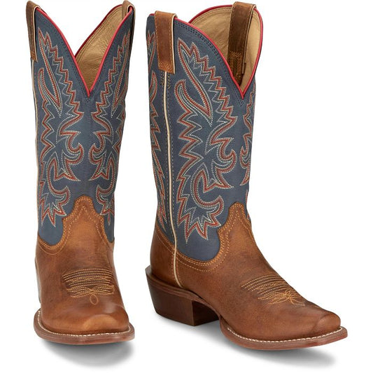 Justin Men's 13" Showoff  Western Boot - Oily Tan