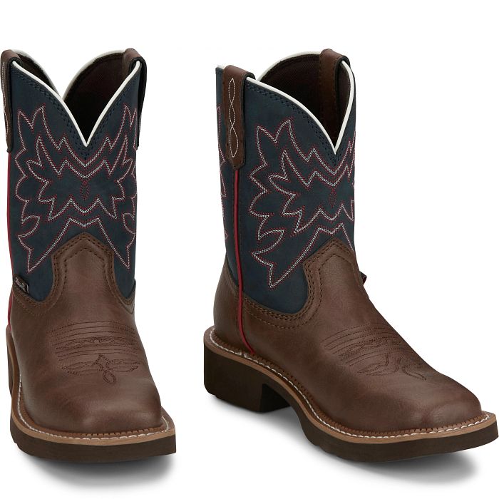 Justin Women's 8" Sunny Western Boot- Brick
