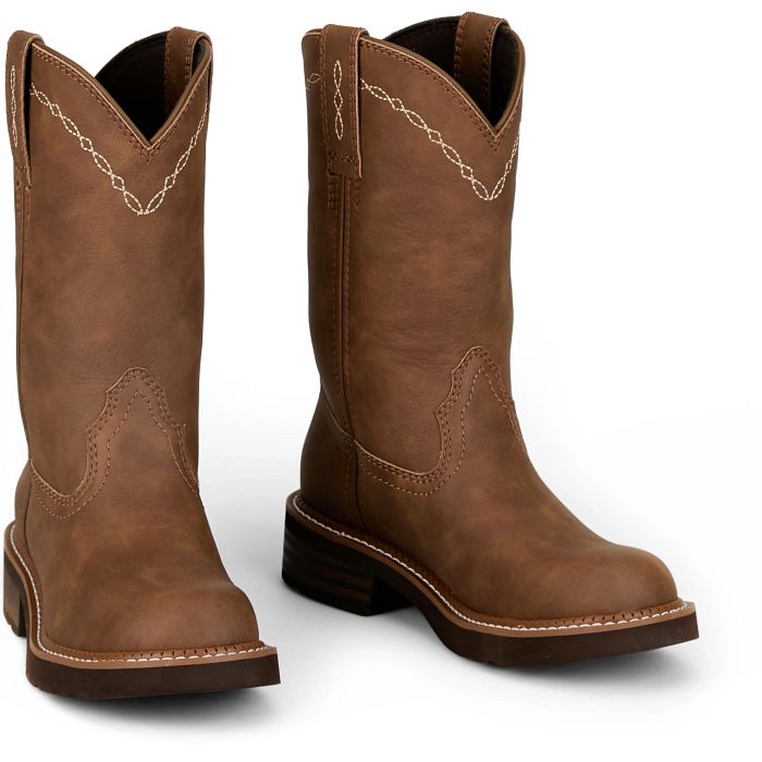 Justin Women's 10"  Lillie Western Boot- Brown