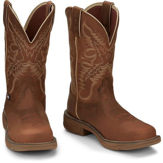 Justin Rush 11" Women's Waterproof Work Boot - Rustic Tan