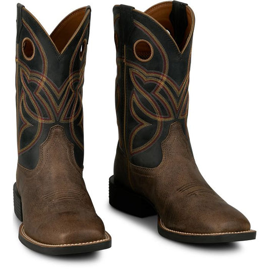 Justin Men's 11" Lubbock Western Boot - Brown/Black