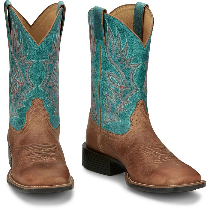 Justin Men's 11" Zeke Western Boot - Peanut