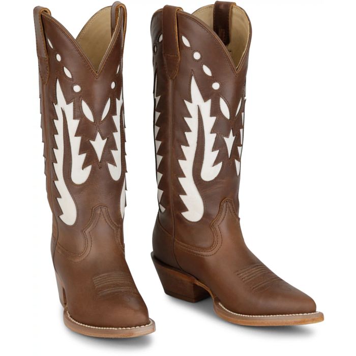 Justin Women's Faye 13" Western Boot- Chocolate